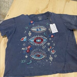 Kyla Seo Embroidered Eye Graphic Tee